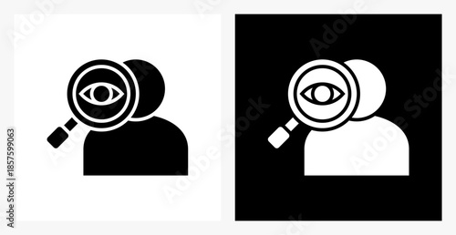 Observation BPM icon sheet in black and white, filled style.