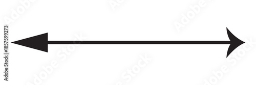 Black horizontal double-headed arrow icon on white background