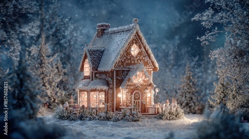 Wallpaper Mural beautiful gingerbread house in a winter wonderland, Torontodigital.ca