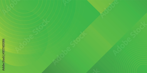 Vibrant green abstract background featuring a smooth color gradient, dynamic diagonal lines, and subtle concentric circle patterns for modern design.