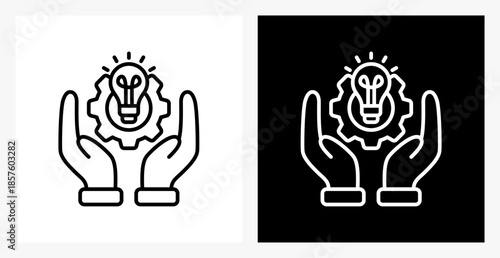 Proficiency BPM icon sheet in black and white, line style.