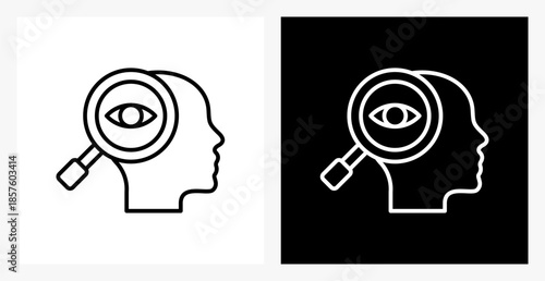 Observation BPM icon sheet in black and white, line style.