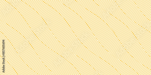 Yellow instant noodle, pasta and spaghetti texture with geometric wavy lines. Ramen, pasta vector pattern. Background abstract food illustration