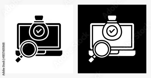 Indexing BPM icon sheet in black and white, filled style.