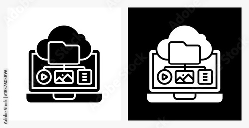 File Management BPM icon sheet in black and white, filled style.