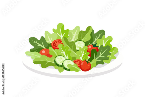 Healthy food salad vector