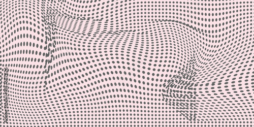 Pink orange polka dots gradient halftone background. Pop art cartoon dot texture with comic graphic design, eps10.