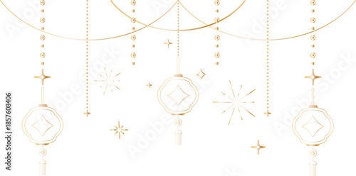 Elegant Lantern Garland with Tassels