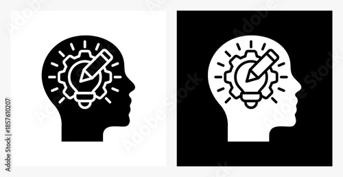 Wallpaper Mural Creation BPM icon sheet in black and white, filled style. Torontodigital.ca