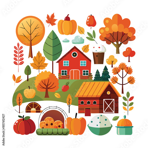 Pumpkin - squash for Halloween or Thanksgiving flat color icon for apps and websites
