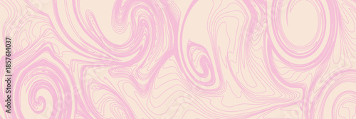 Pink candy pattern background. Abstract vector melted caramel texture. Strawberry cream swirls. Liquid mousse background. Psychedelic trippy raspberry ice cream.