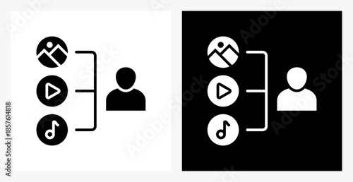 Accessibility BPM icon sheet in black and white, filled style.