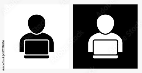 User BPM icon sheet in black and white, filled style.