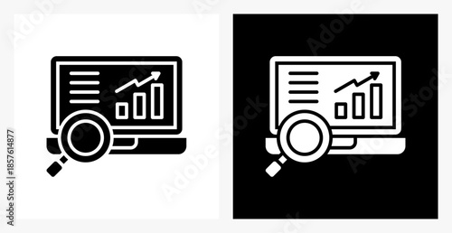Seo BPM icon sheet in black and white, filled style.