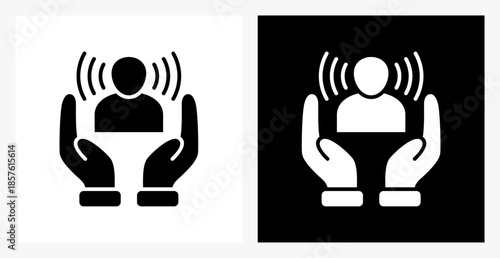 Awareness BPM icon sheet in black and white, filled style.