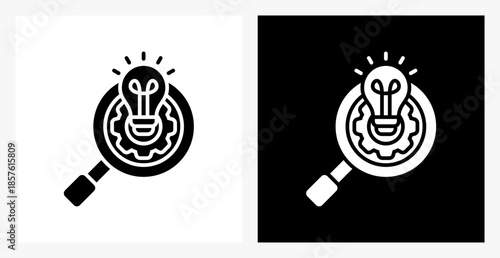 Discovery BPM icon sheet in black and white, filled style.