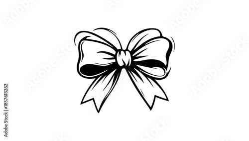 Black silhouette bow vector art, Ribbon bow decoration flat icon simple black Vector Image, Ribbon bow silhouette, Silhouette Ribbon Bow SVG, bow, vector, ribbon, decoration, butterfly, flower, illust