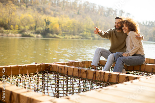 Couple enjoying a sunny aft...