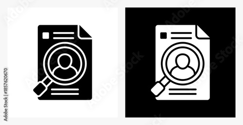 Talent Search BPM icon sheet in black and white, filled style.