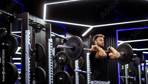 Weightlifting session in a ...