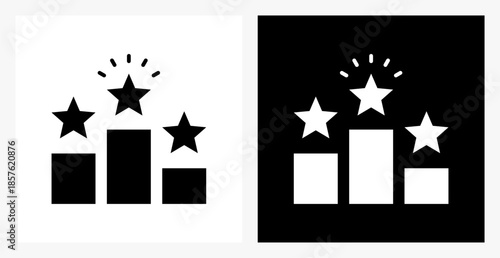 Competition BPM icon sheet in black and white, filled style.
