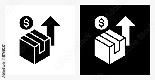 High Value BPM icon sheet in black and white, filled style.