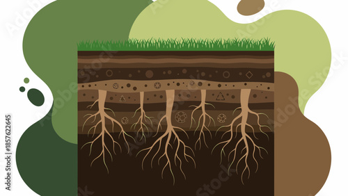 Cross Section of Soil with Roots.