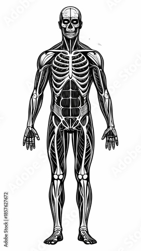 vector illustration of muscle anatomy