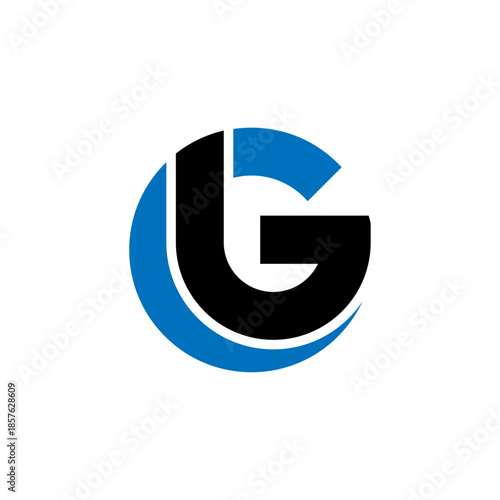 Modern Geometric Circular GG Monogram Logo, Minimalist Bold Branding Icon Vector.
