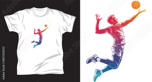 Basketball graphic vector T-shirt design print.