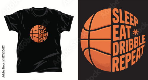 Basketball graphic vector T-shirt design print.
