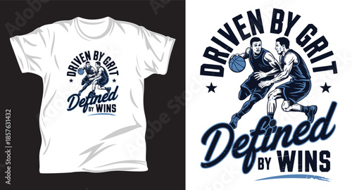 Basketball graphic vector T-shirt design print.