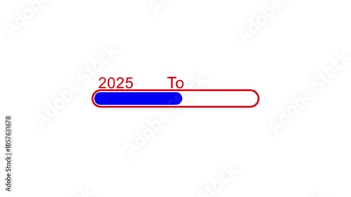 New year 2025 to 2026 loading concept. Year change concept. New year 2026 loading bar animation. year changing from 2025 to 2026.4k video