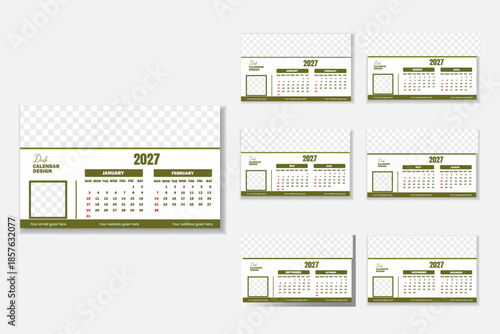 Business Desk Calendar in Modern Office Workspace