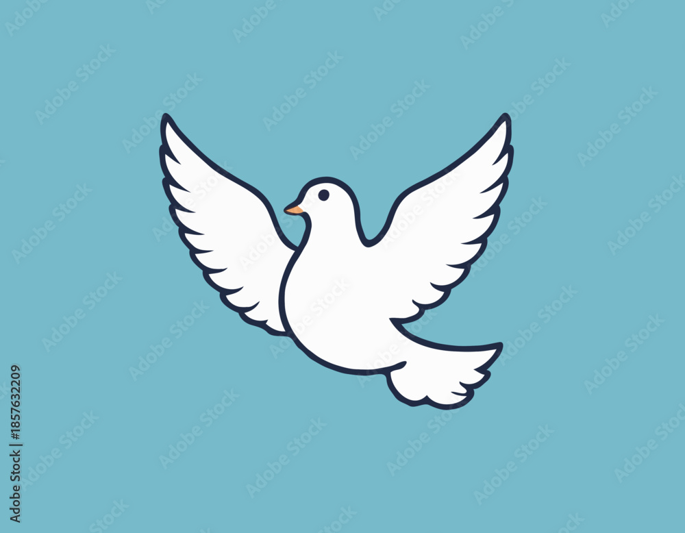 Obraz premium Dove and Cross, Combine the cross with a dove symbolizing the Holy Spirit 