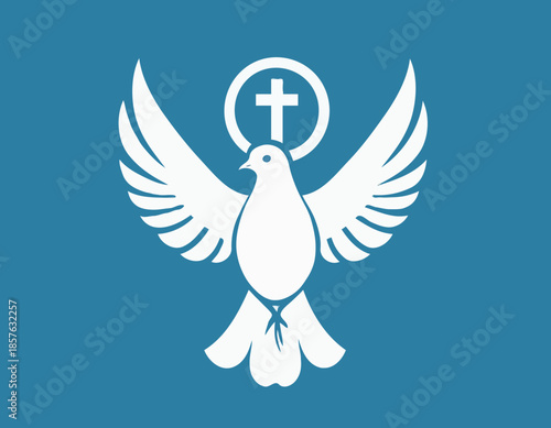 Dove and Cross, Combine the cross with a dove symbolizing the Holy Spirit
