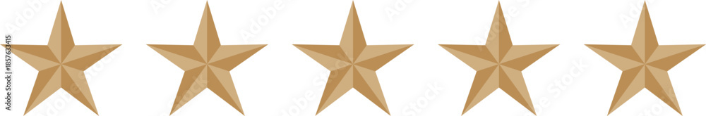 Fototapeta premium Five Star Rating Icon Set. Customer Review and Feedback Symbols. Quality Excellence and Luxury Ranking Icons collection. Gold star symbol