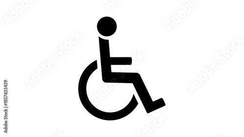 International Wheelchair Accessibility Symbol Icon on Isolated White Background