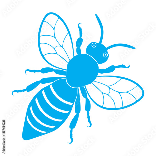 honey bee icon, honey bee silhouette vector, isolated on a white background
