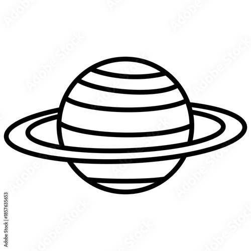 Simple Saturn Illustration 