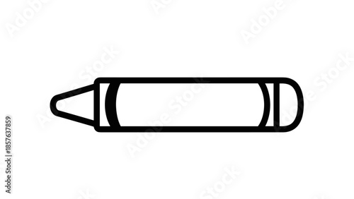 Black and White Crayon Illustration.