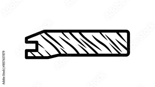 Black Drill Bit on White Background.