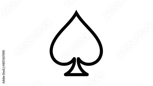 Black Spade Symbol Card Suit Icon.