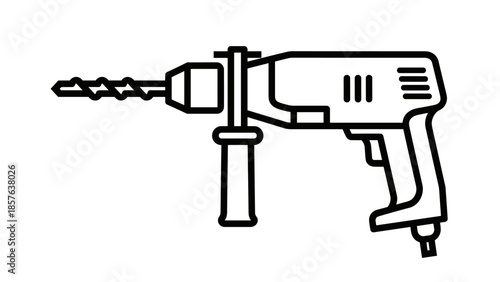 Electric Drill Machine with Drill Bit.