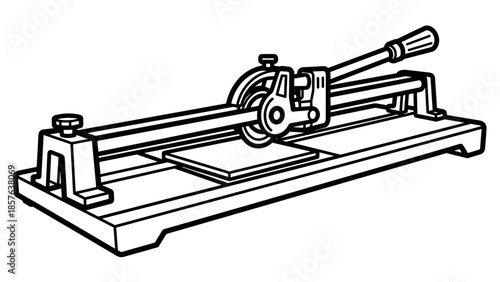 Mechanical Device with Rotating Cutting Tool.
