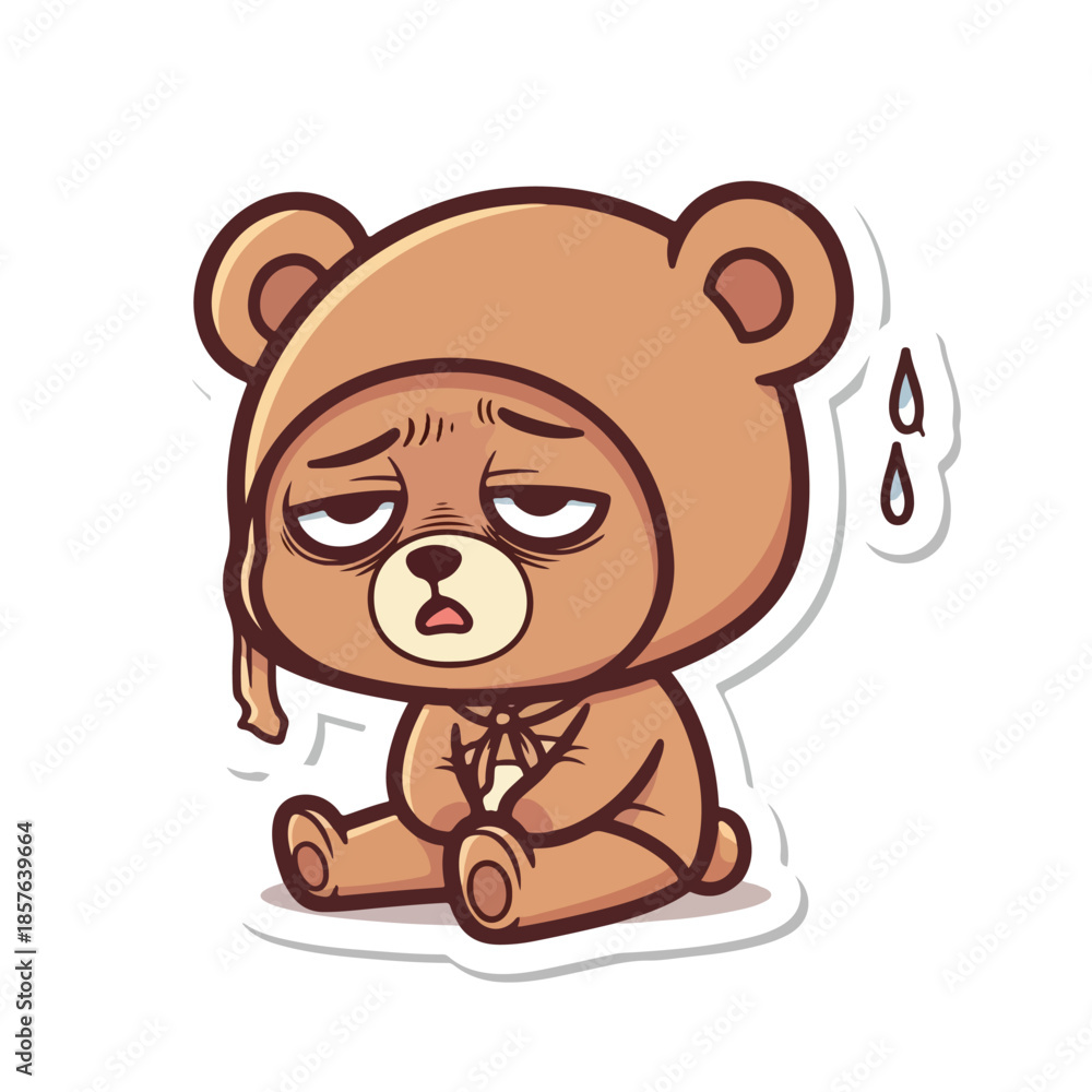 Fototapeta premium The Exhausted Bear: Monday Morning Blues