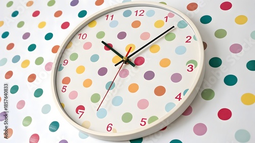 Polka Dot Wall Clock – Playful Timepiece Design