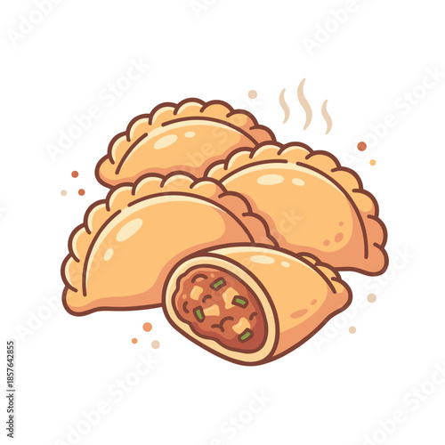 Delicious Steaming Savory Empanadas