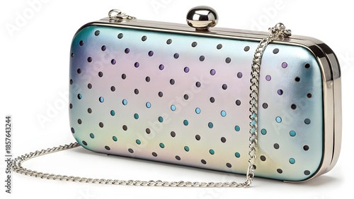 Iridescent Metallic Clutch Purse – Modern Fashion Accessory