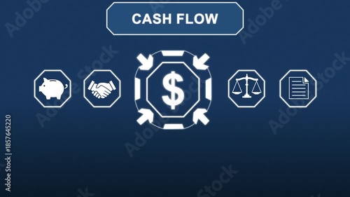 Payroll financial technology automation with cash flow for online salary management, employee compensation and digital business finance concept.